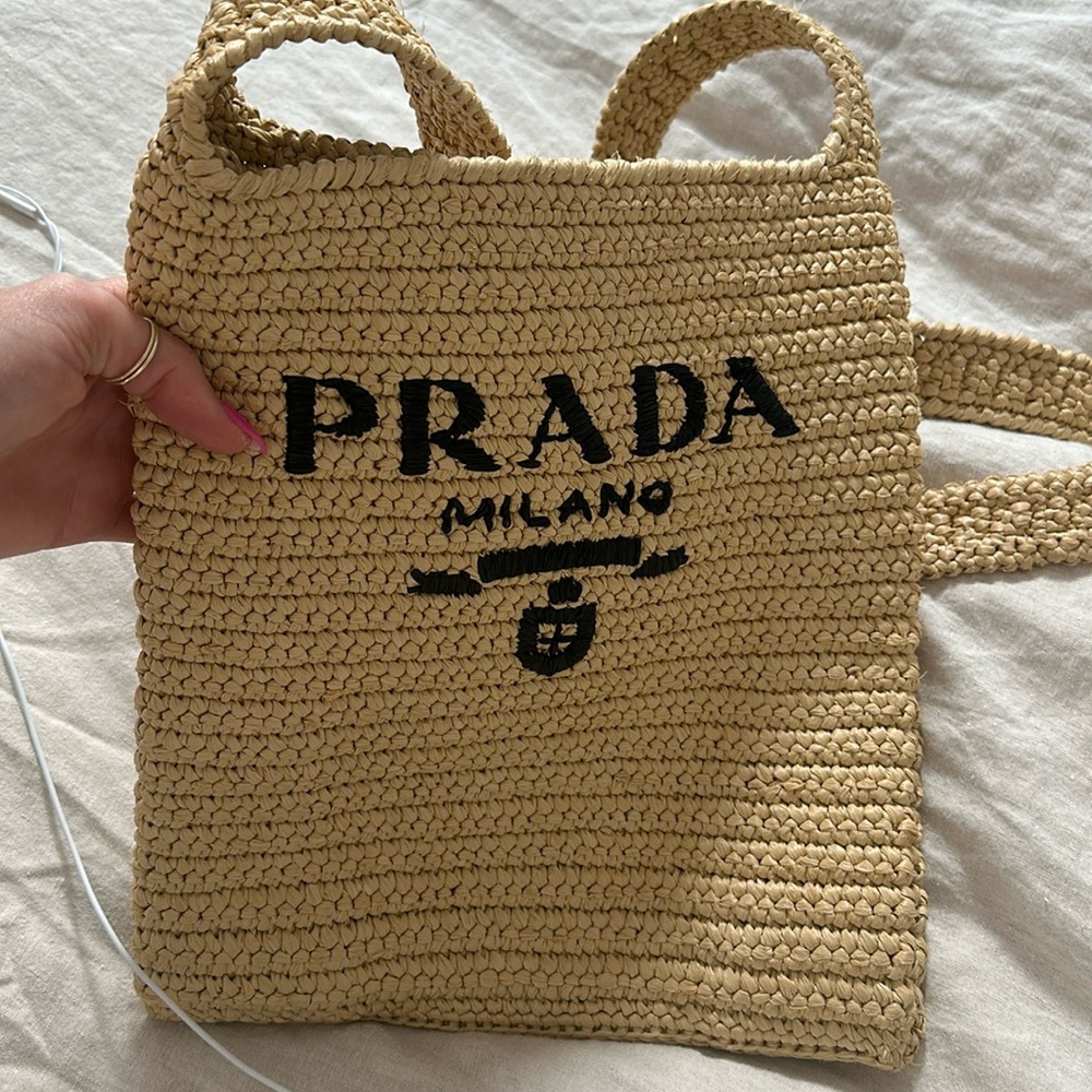 PRADA Raffia bag, worn a couple times, like new